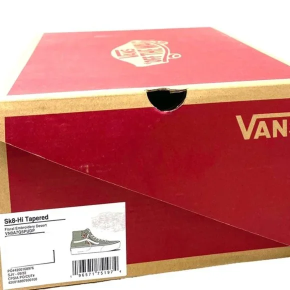 VANS Sk8-Hi Tapered Shoes Platform Women Floral Desert Suede Canvas VN0A7Q5PUDP - Picture 8 of 9